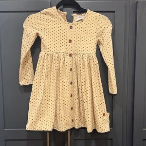 Polka Dot Kids Dress - Cream